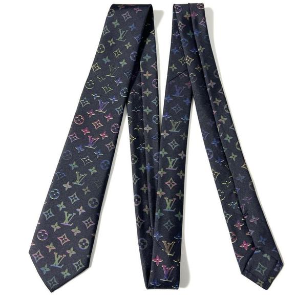 LOUIS VUITTON Men's Necktie Monogram Neon Silk - Picture 3 of 9